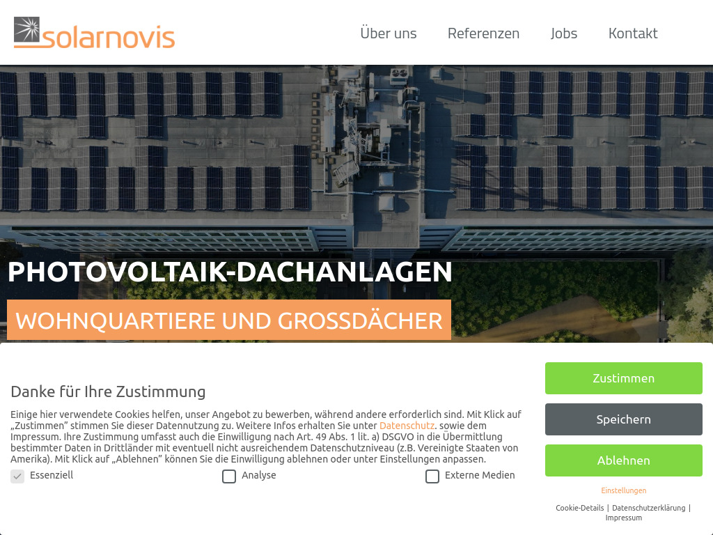 Website von solarnovis GmbH in Leipzig