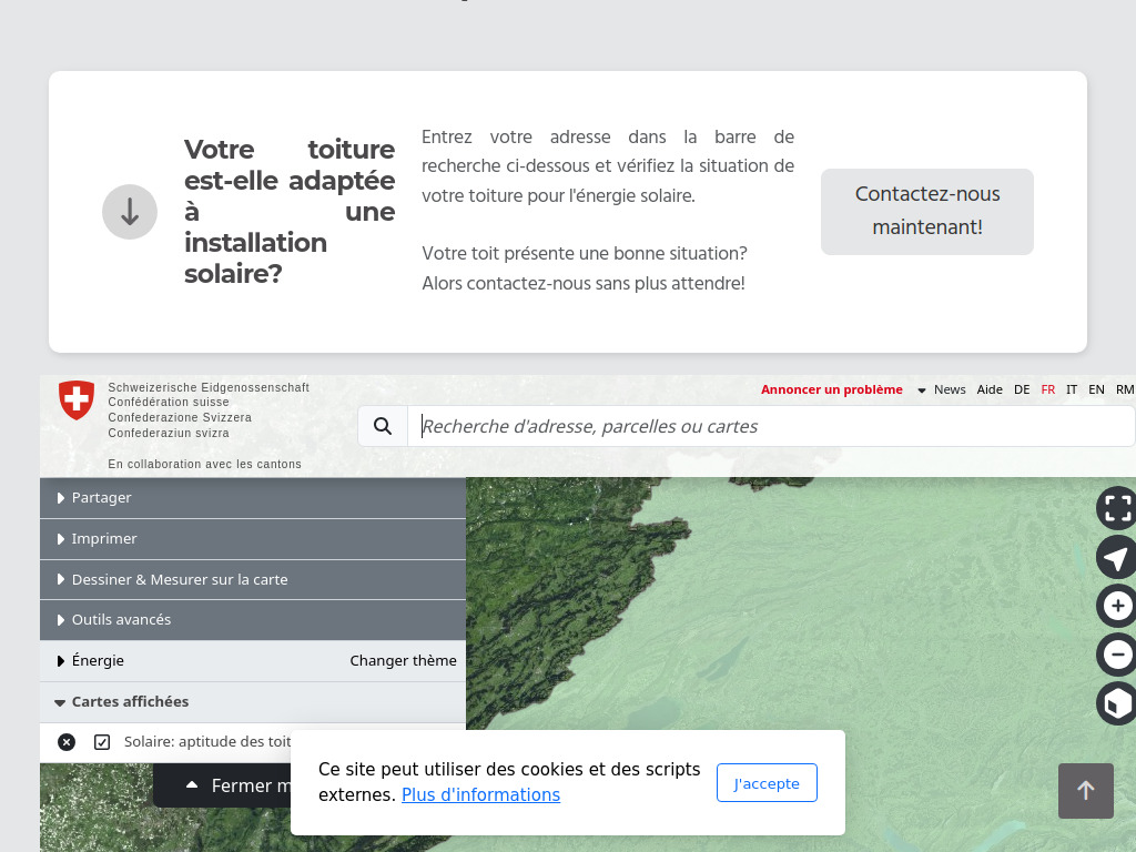 Website von Solarod Sàrl in Neuchâtel