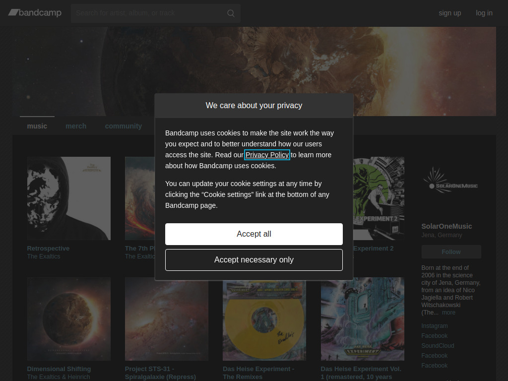 Website von Musik in Jena