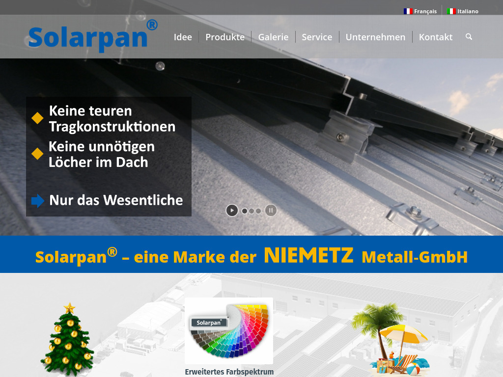 Website von Niemetz Metall-GmbH in Königsfeld