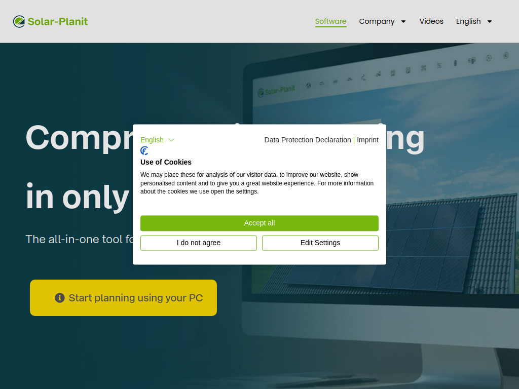 Website von PV-Anlage kostenlos planen in Aktive Nutzer
