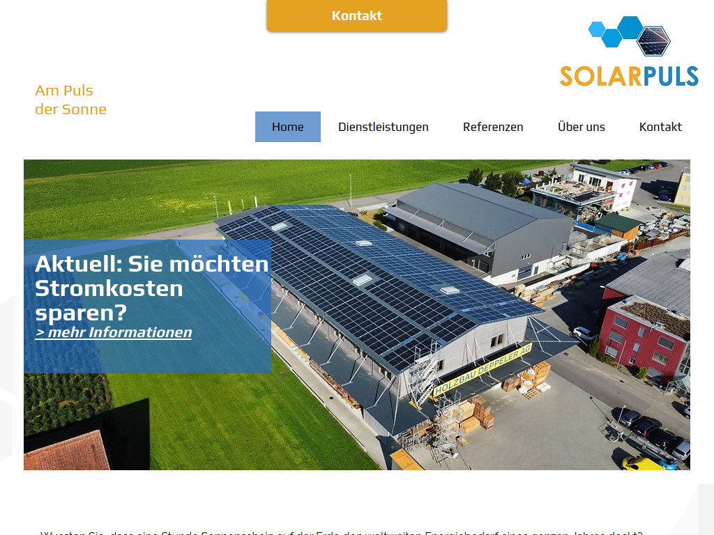 Website von Solaranlagen