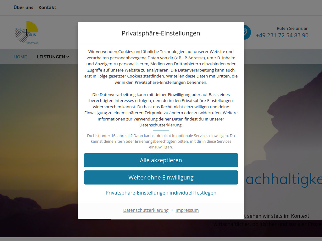 Website von solarplus GmbH in Dortmund