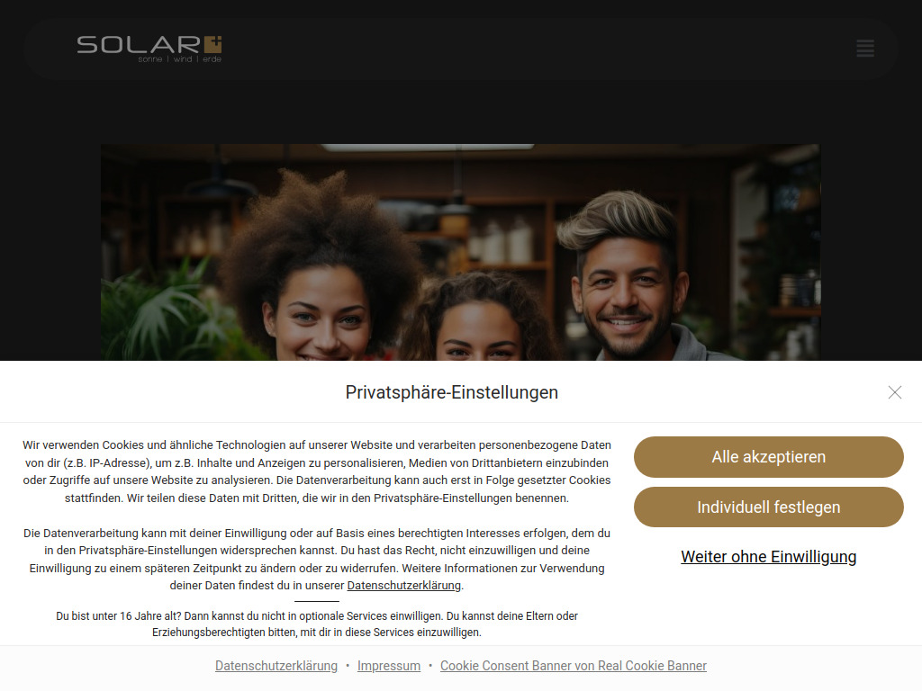 Website von Solar+ GmbH in Konstanz