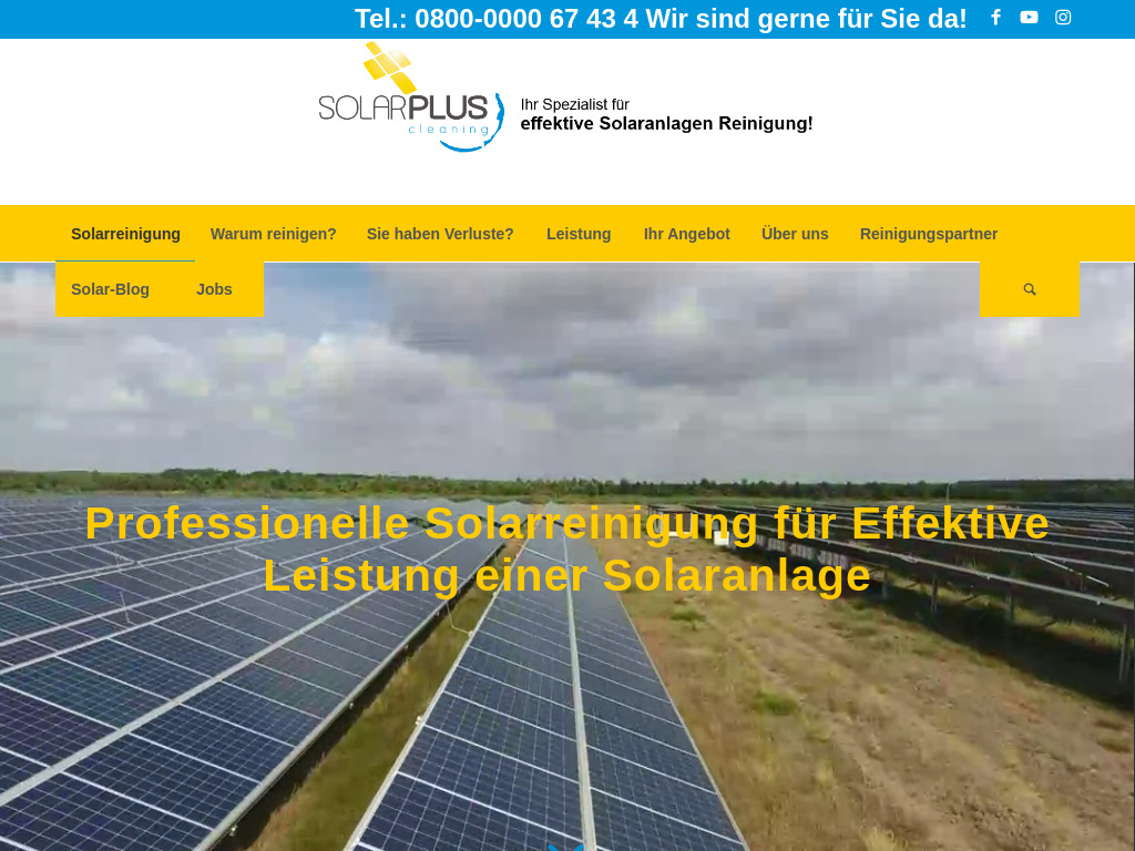 Website von Solar PLUS Cleaning in Dessau-Roßlau
