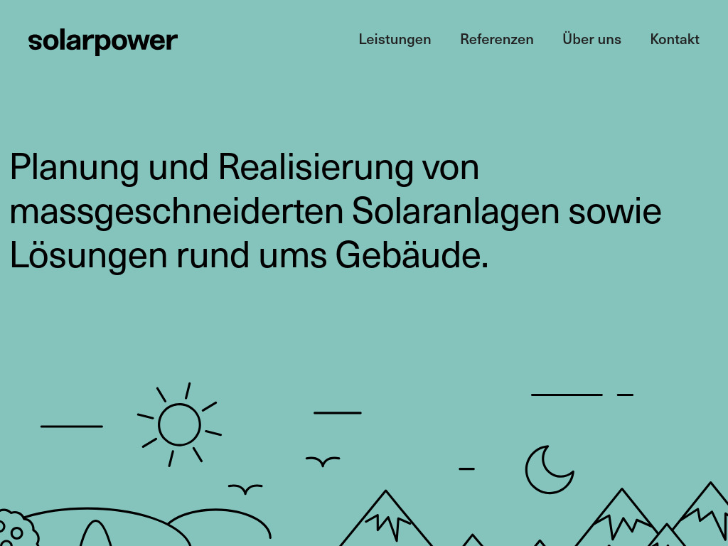 Website von Solarpower AG in Köniz