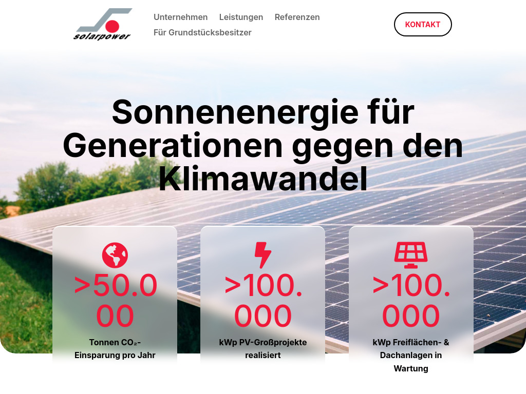 Website von solarpower project-invest GmbH in Nürnberg