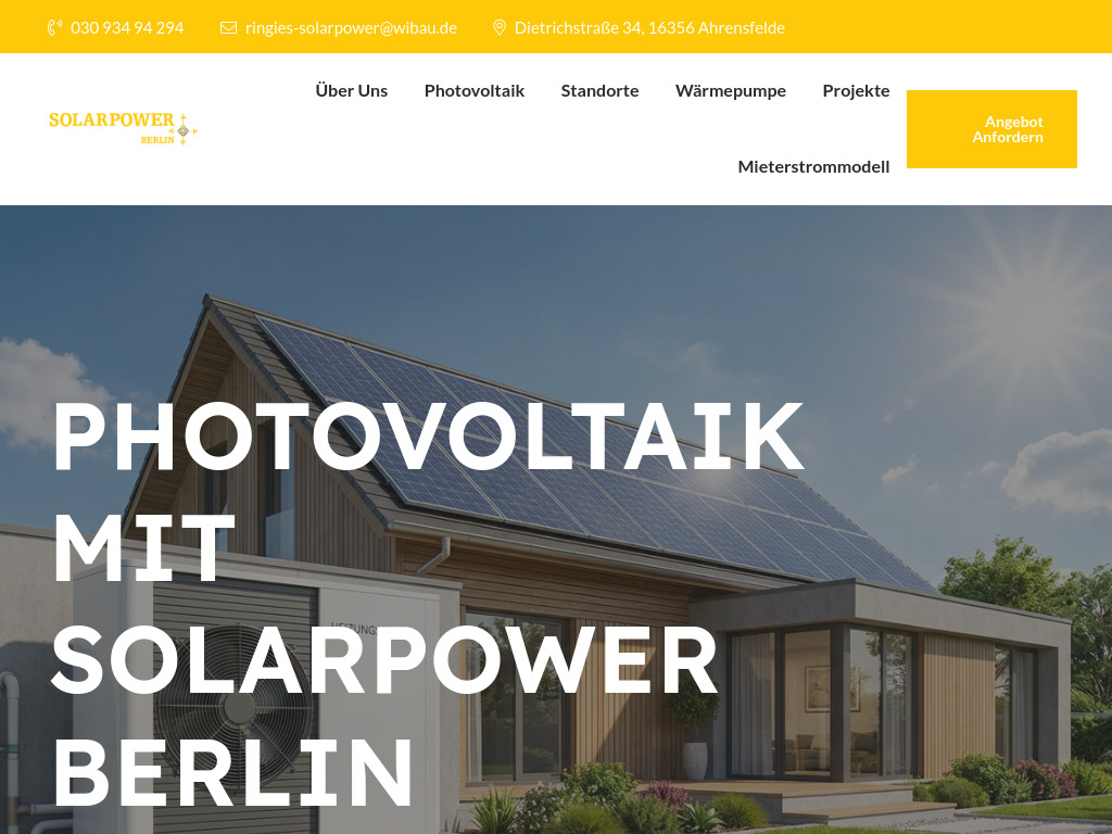 Website von WiBau Baugesellschaft mbH in Ahrensfelde