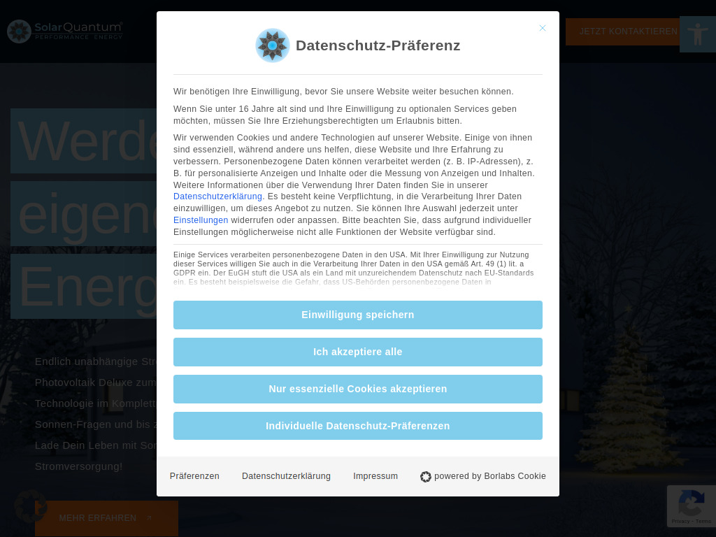 Website von SolarQuantum® GmbH in Bochum