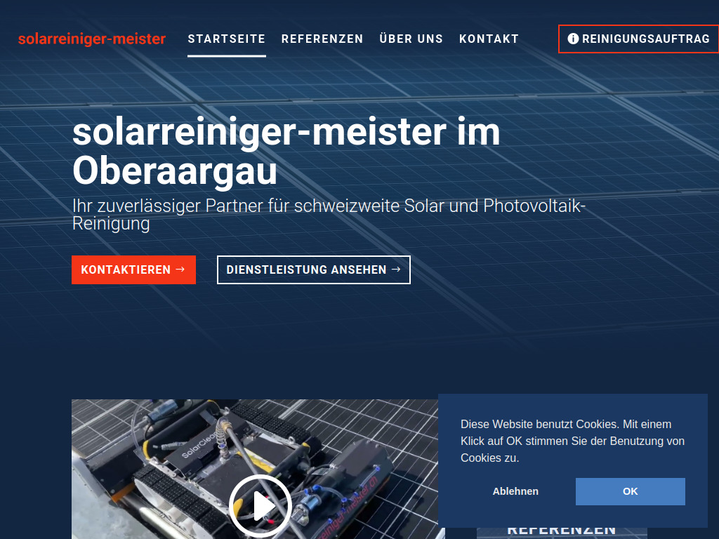 Website von solarreiniger meister in Rohrbach