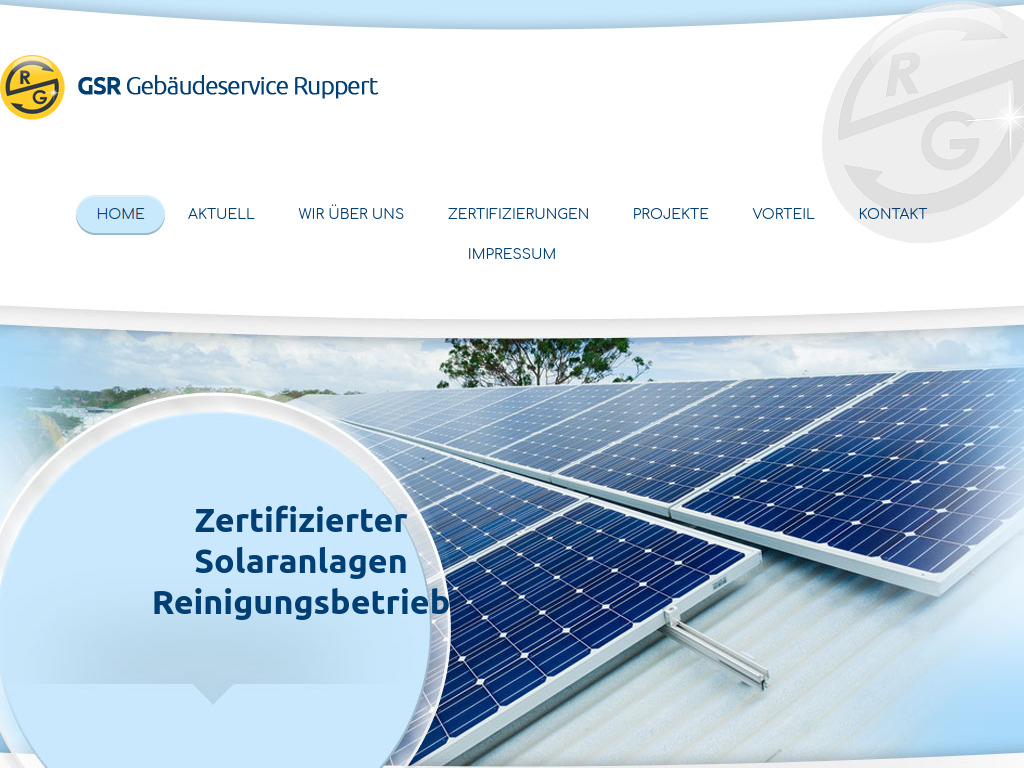 Website von Gebäudeservice Ruppert in Nidderau
