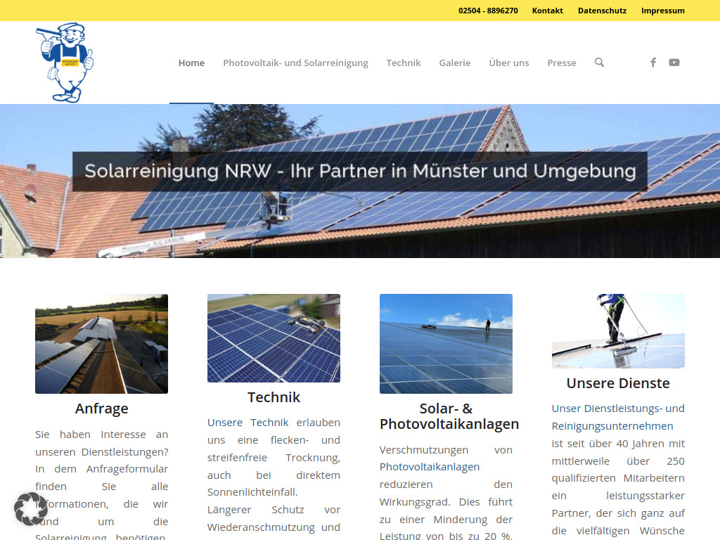 Website von Amendt Dienstleistungsgruppe GmbH in Münster