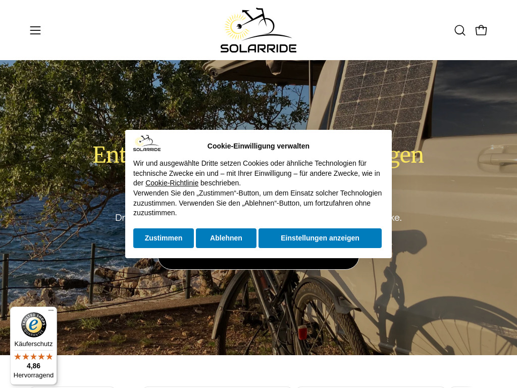 Website von Solarride GmbH in Langenau