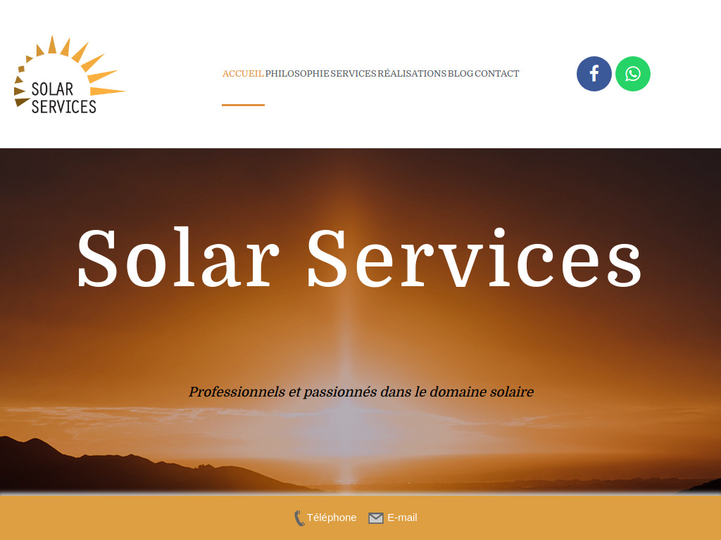 Website von Solar Services in Bramois