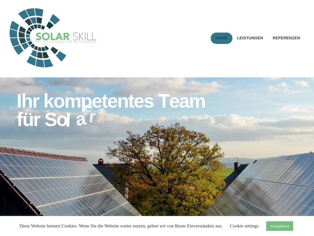 Website von SOLAR SKILL GmbH in Eching