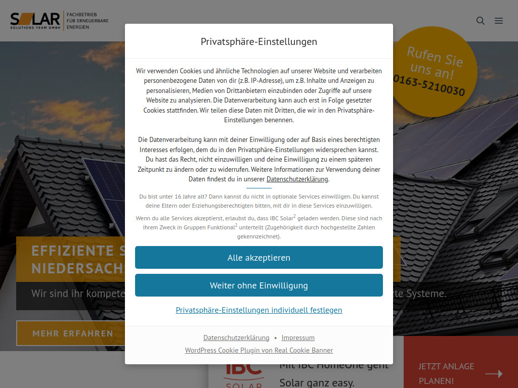 Website von Solar Solutions Team GmbH in Braunschweig