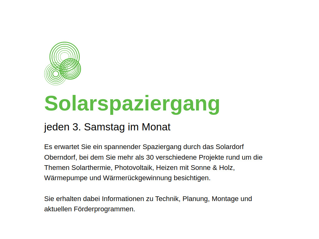 Website von Solarspaziergang in Rottenburg-Oberndorf