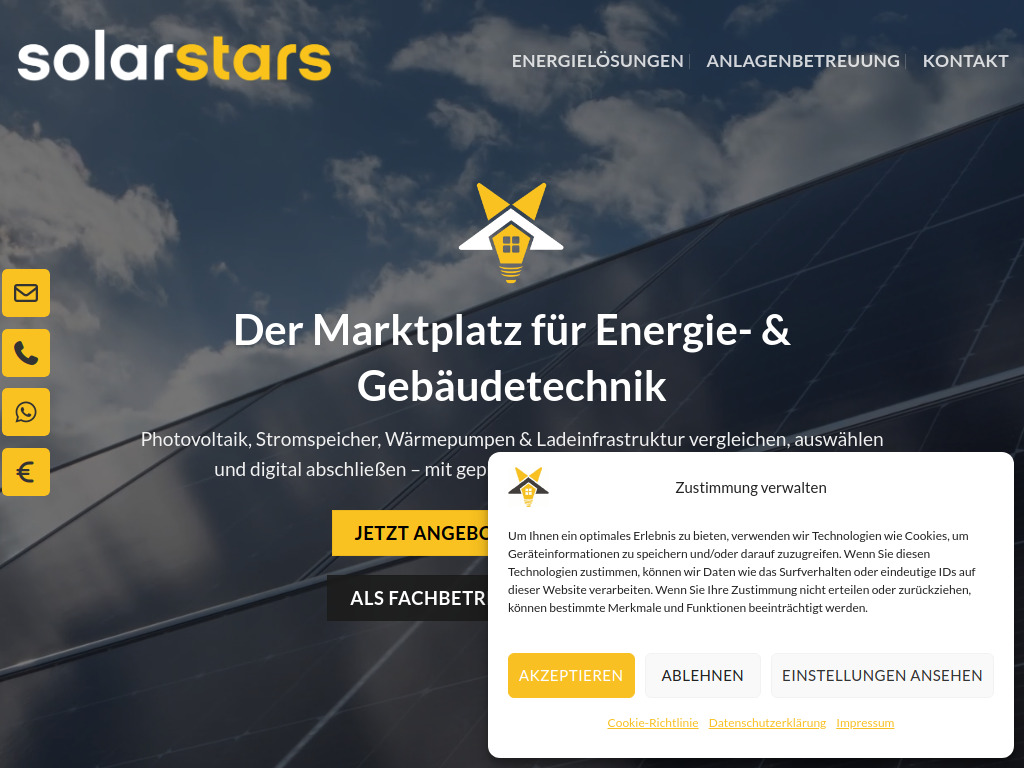 Website von Solarstars in Maxhütte-Haidhof