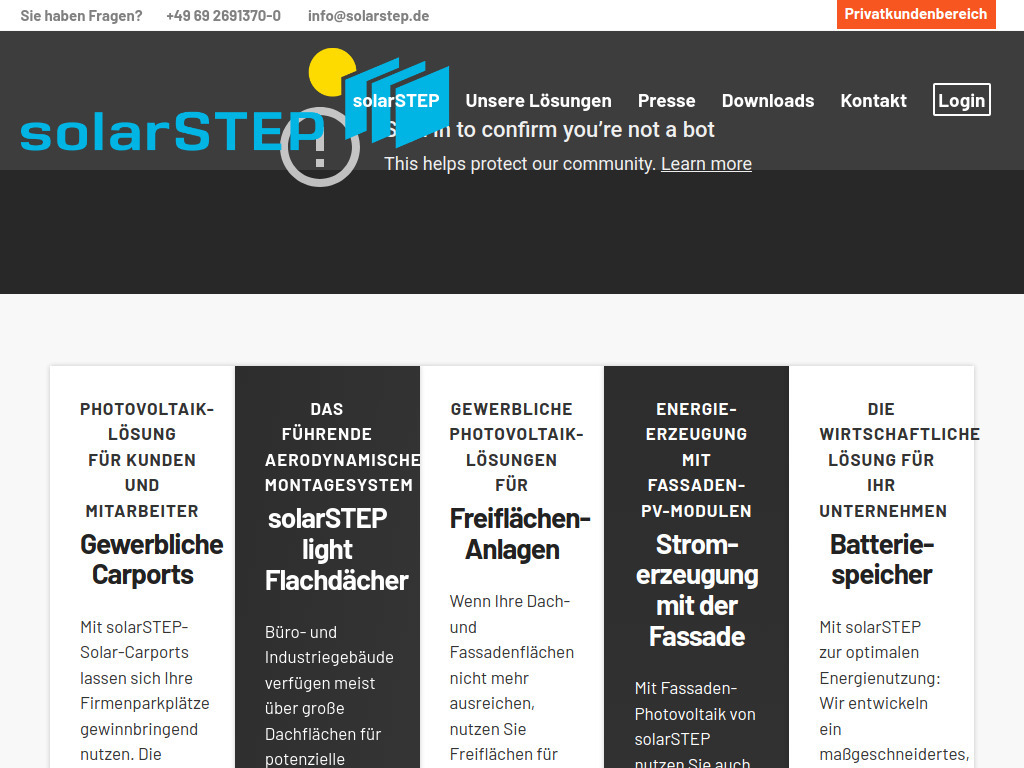 Website von solarSTEP Energie GmbH in Königstein/Ts.