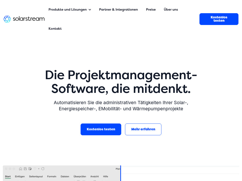 Website von Solarstream AG in Rotkreuz