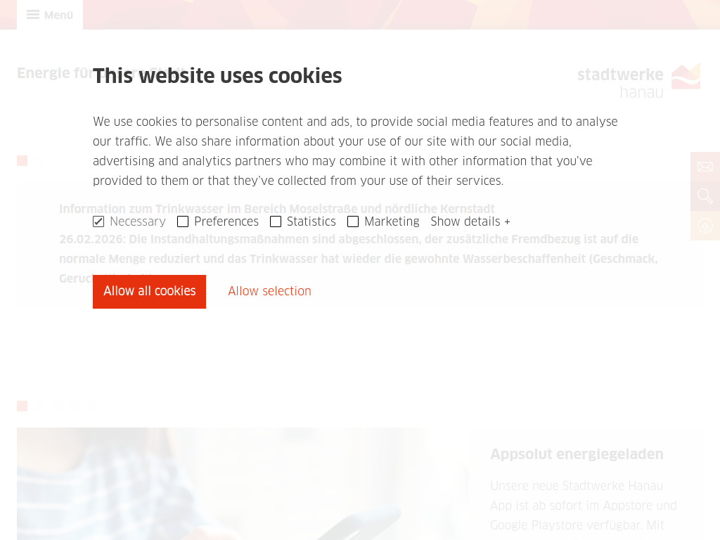 Website von Seite nicht korrekt eingerichtet