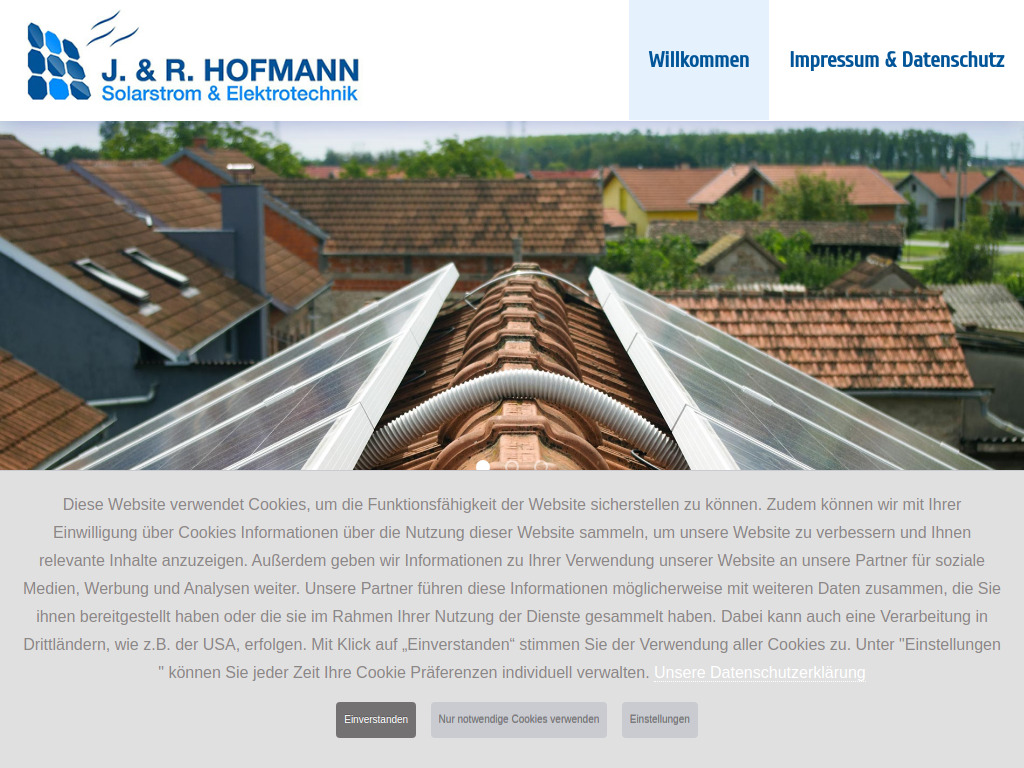 Website von J. & R. Hofmann in Fürth