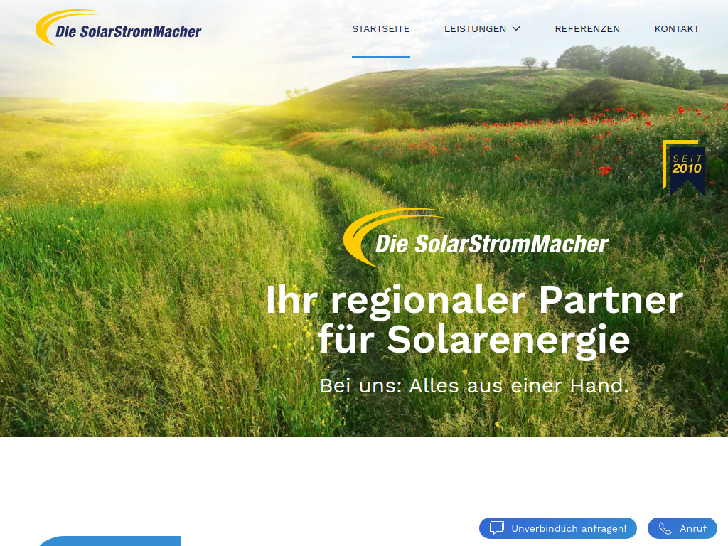 Website von Die SolarStromMacher GmbH in Mechernich