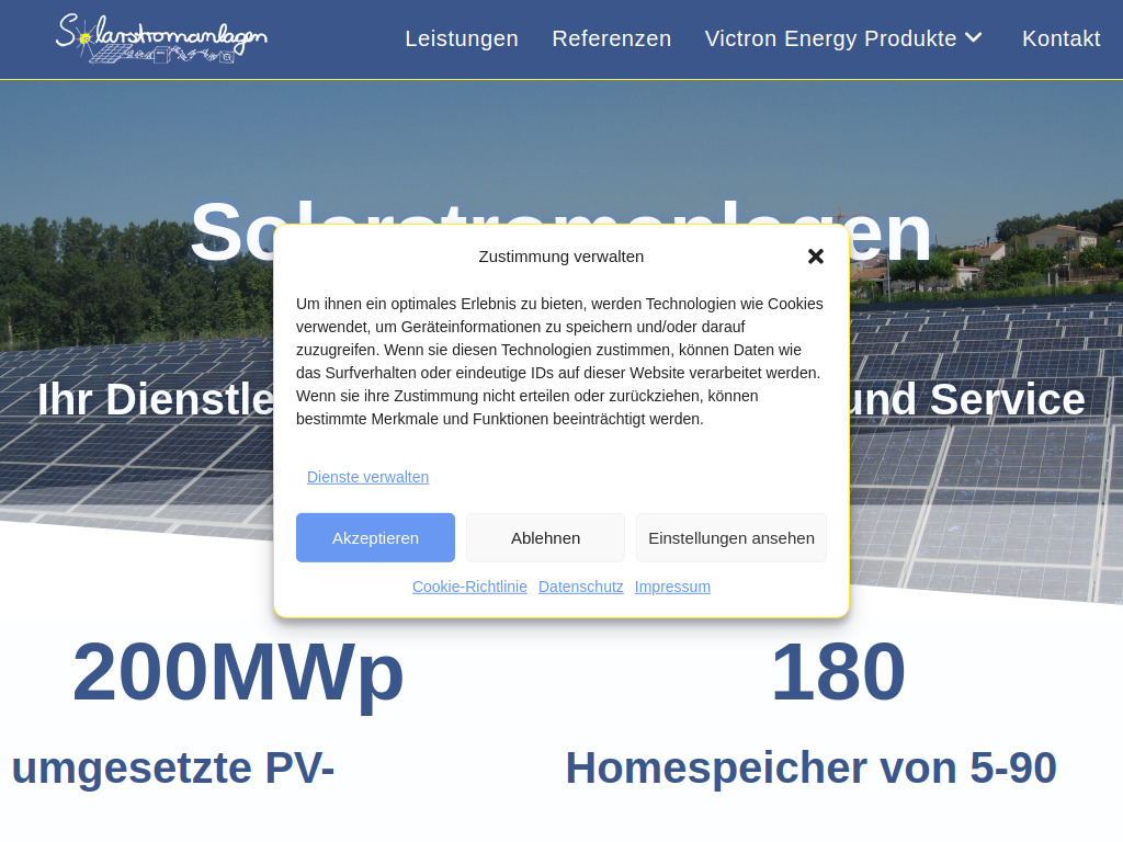 Website von Solarstromanlagen Würtemberger GmbH in Neuenstein