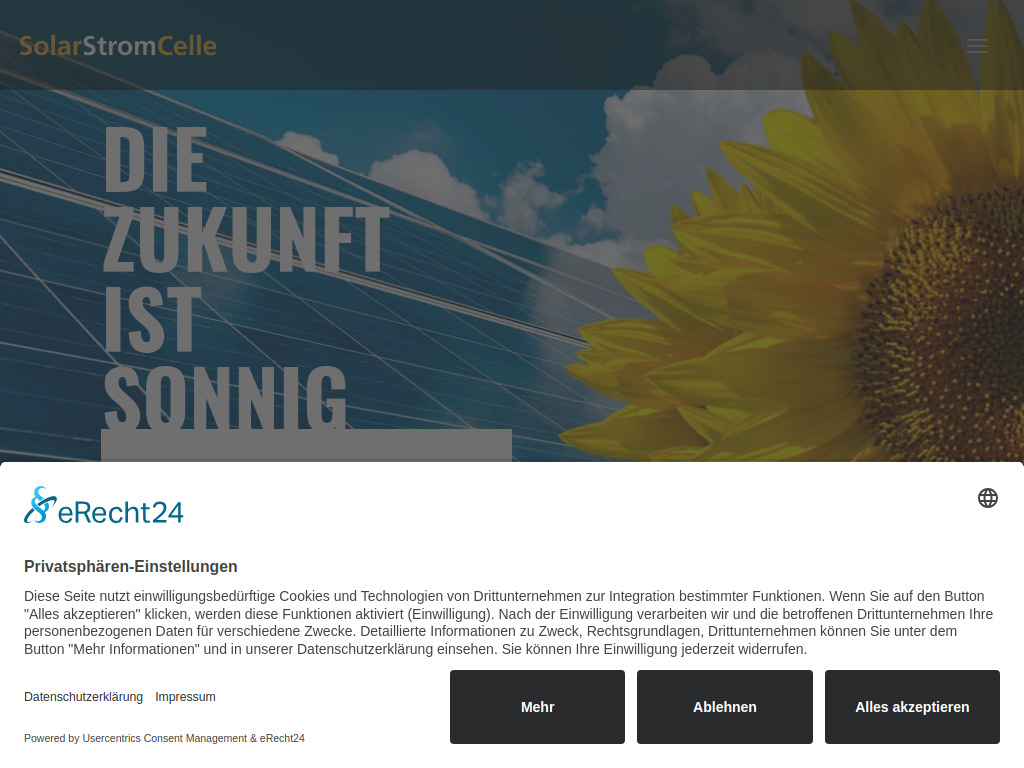 Website von SolarStromCelle - Frank Helms e. K. in Celle