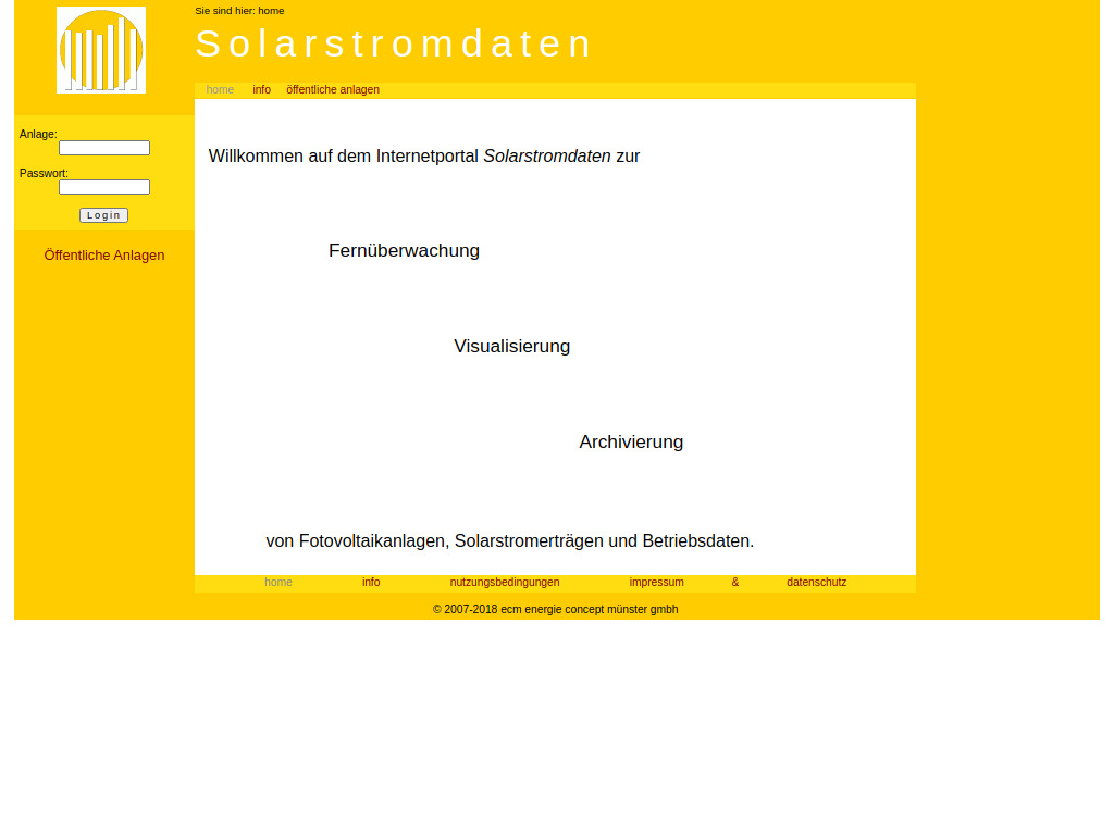 Website von ECM Energie Concept Münster GmbH in Münster
