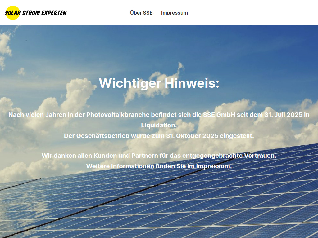 Website von SSE GmbH in Hallbergmoos