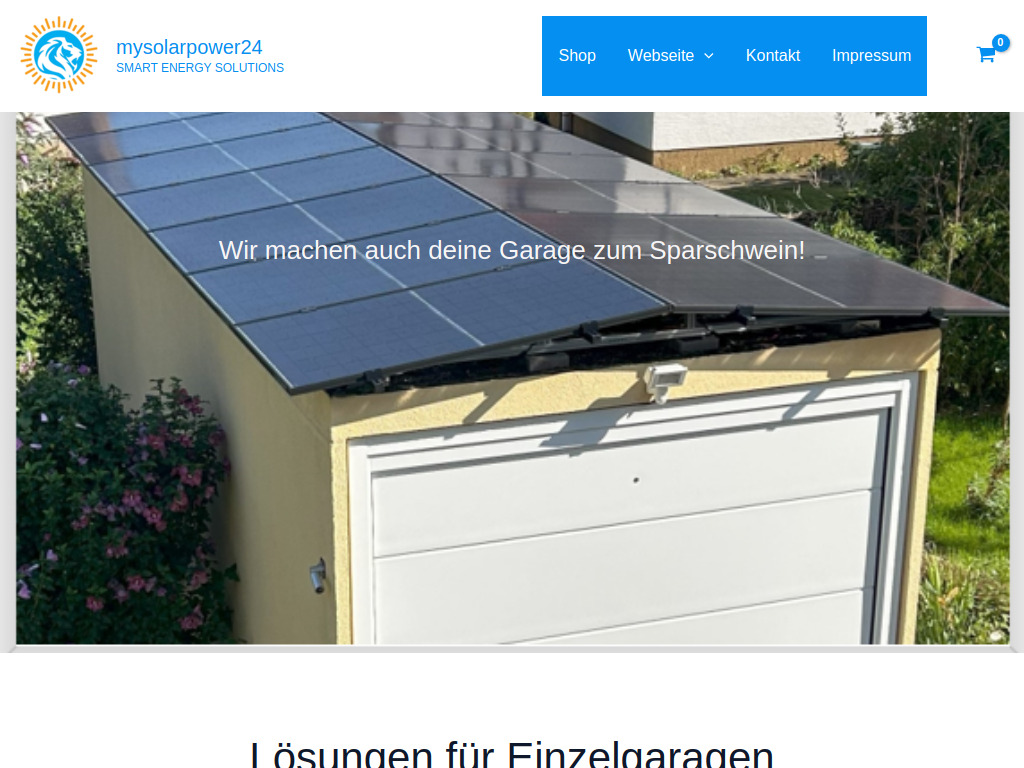Website von mysolarpower24 GmbH in Wernberg-Köblitz