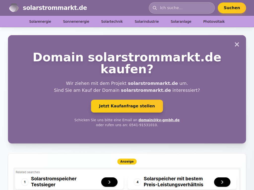 Website von KV GmbH in Osnabrück