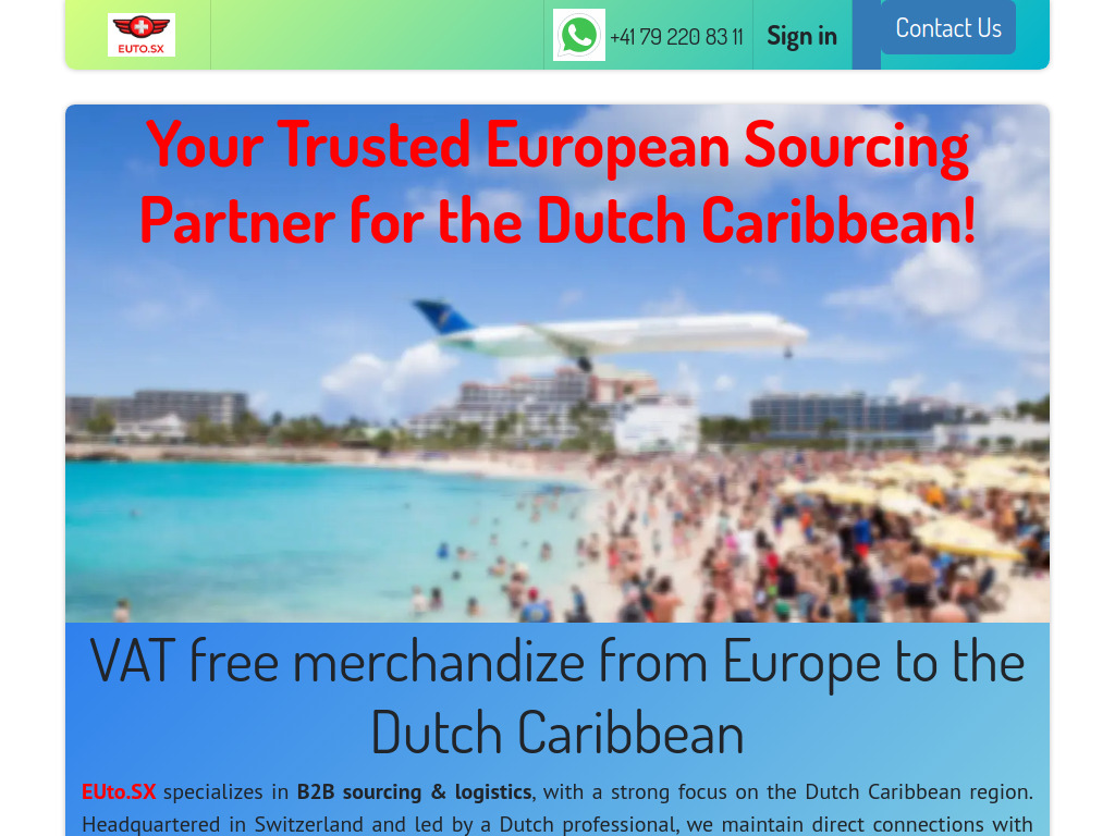 Website von swiss trade international GmbH in Wasen i.E.