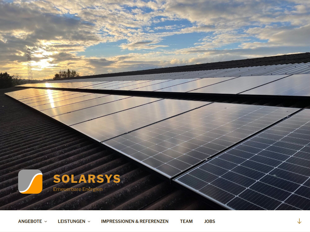 Website von Solarsys GmbH in Hombrechtikon