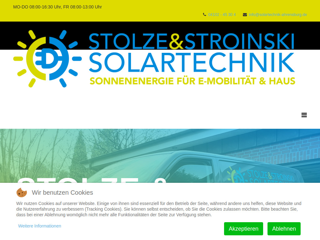 Website von Stolze & Stroinski Heizungs- und Sanitärtechnik GmbH in Ahrensburg