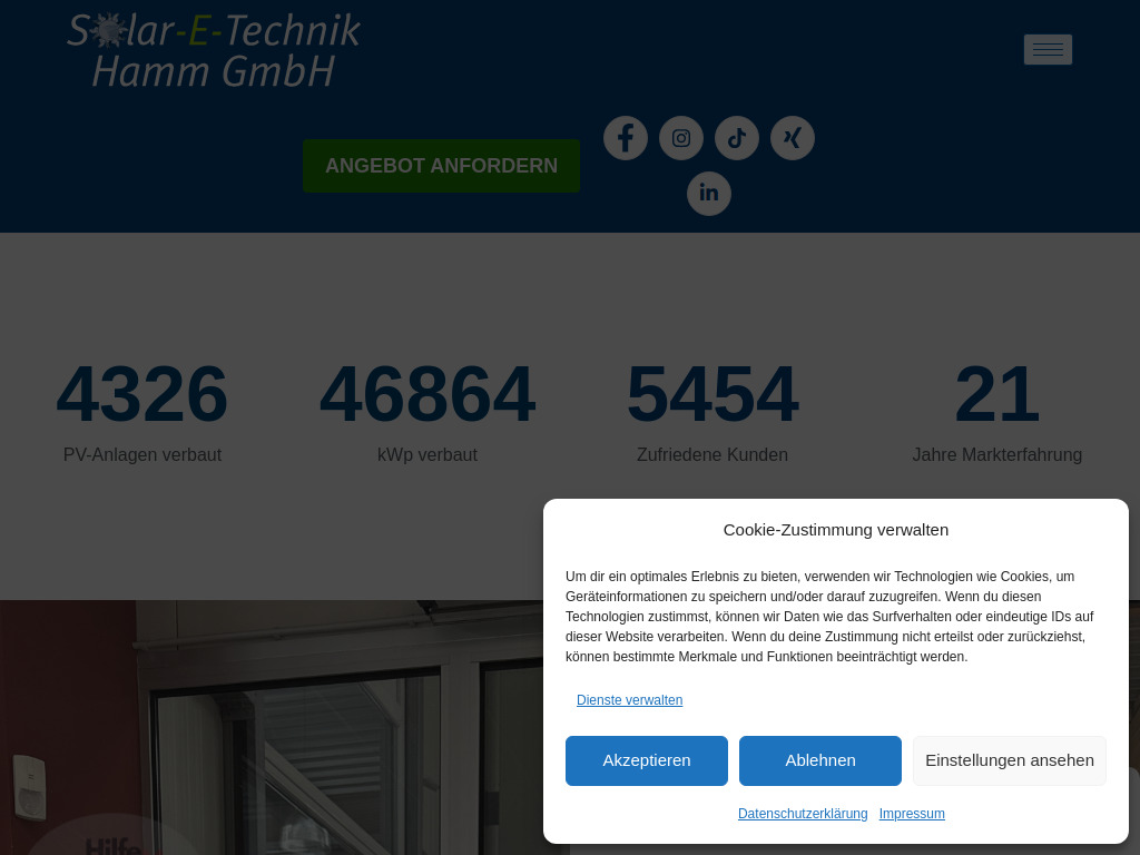 Website von Solar-E-Technik Hamm GmbH in Hamm