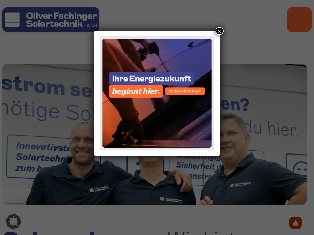 Website von Oliver Fachinger Solartechnik GmbH in Ingelheim am Rhein