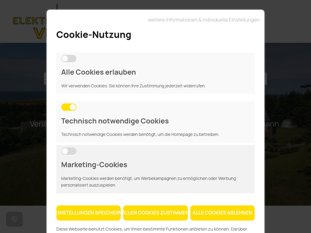 Website von Elektro Veigel in Stuttgart