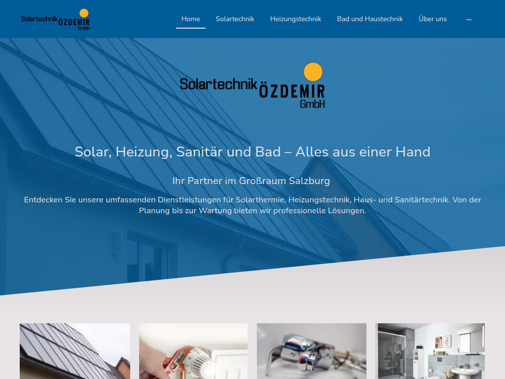Website von Solartechnik Özdemir GmbH in Oberalm