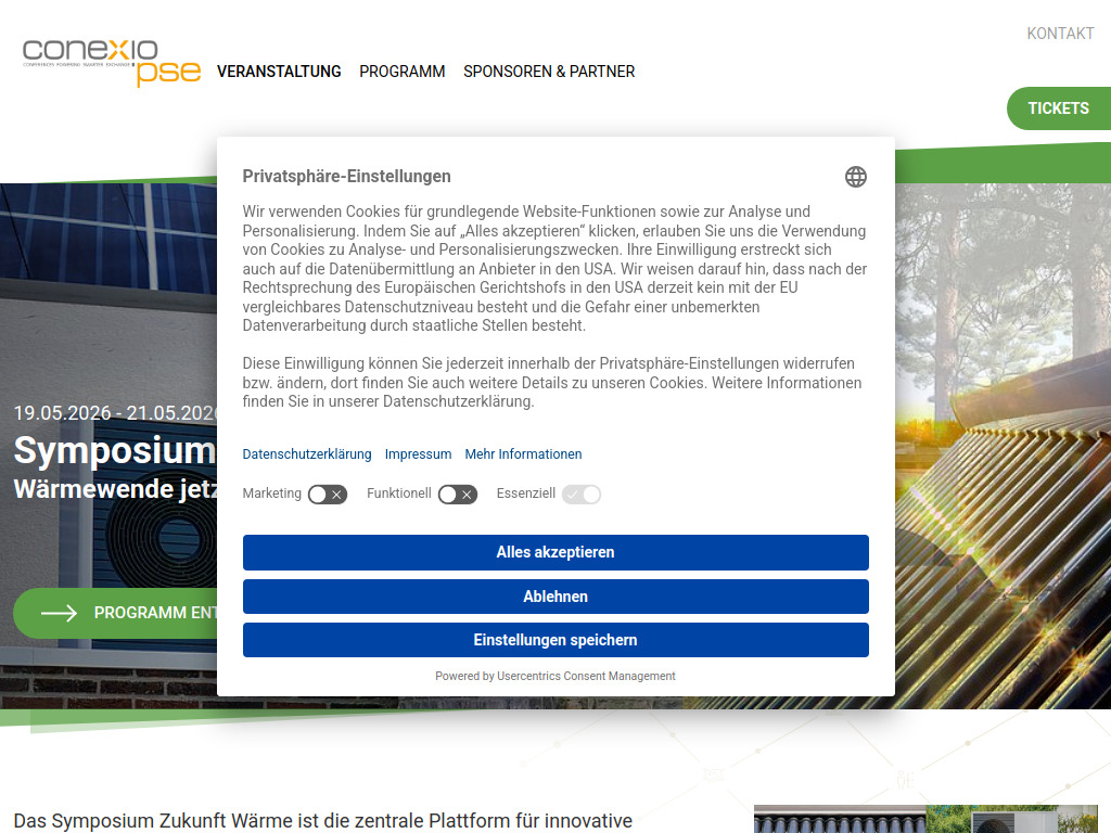 Website von Conexio-PSE GmbH in Pforzheim