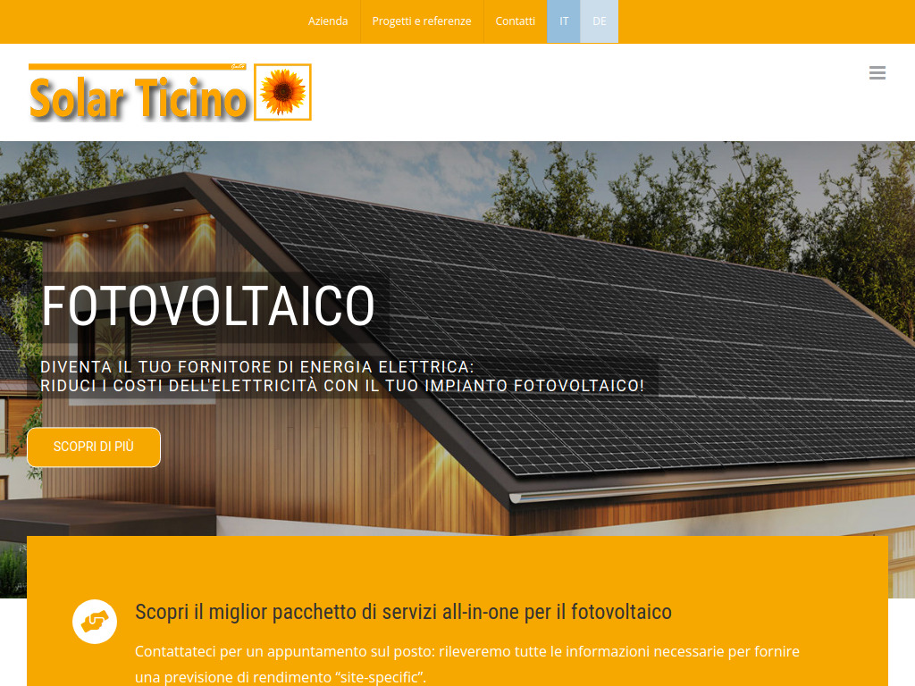 Website von Solar Ticino sagl