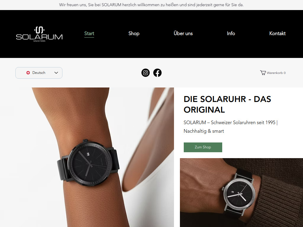 Website von SOLARUM in Langenthal