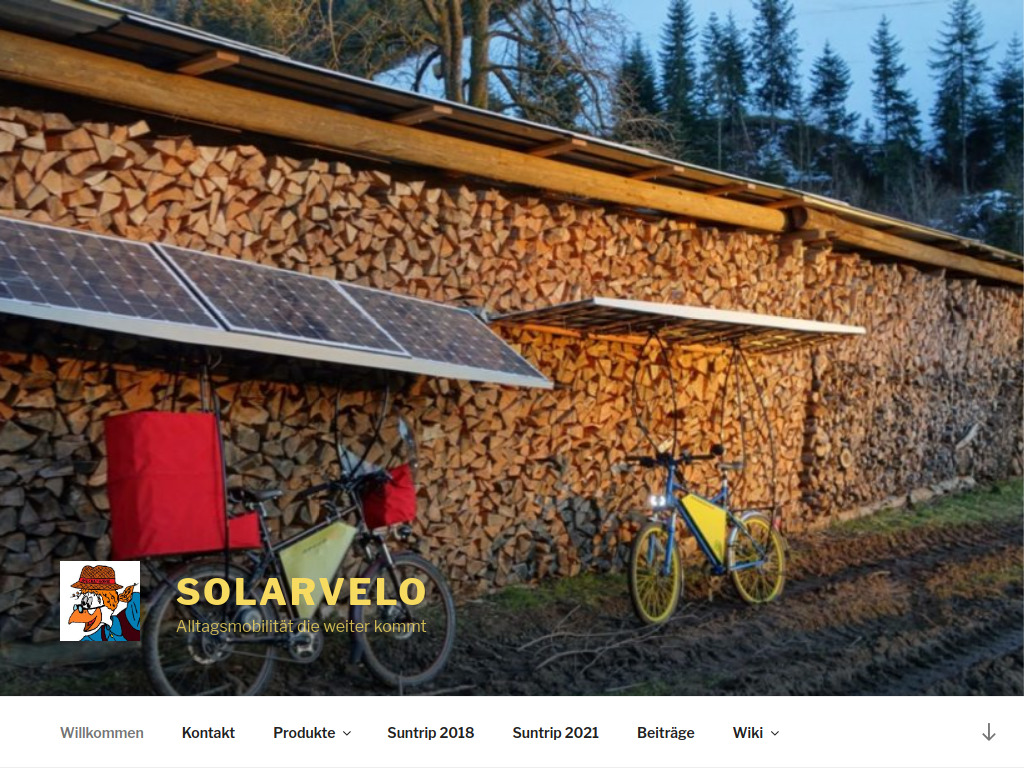 Website von Solarvelo