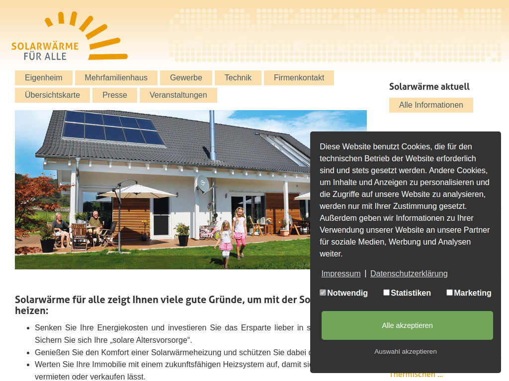 Website von Verband der Solar-Partner e.V. in Kienberg