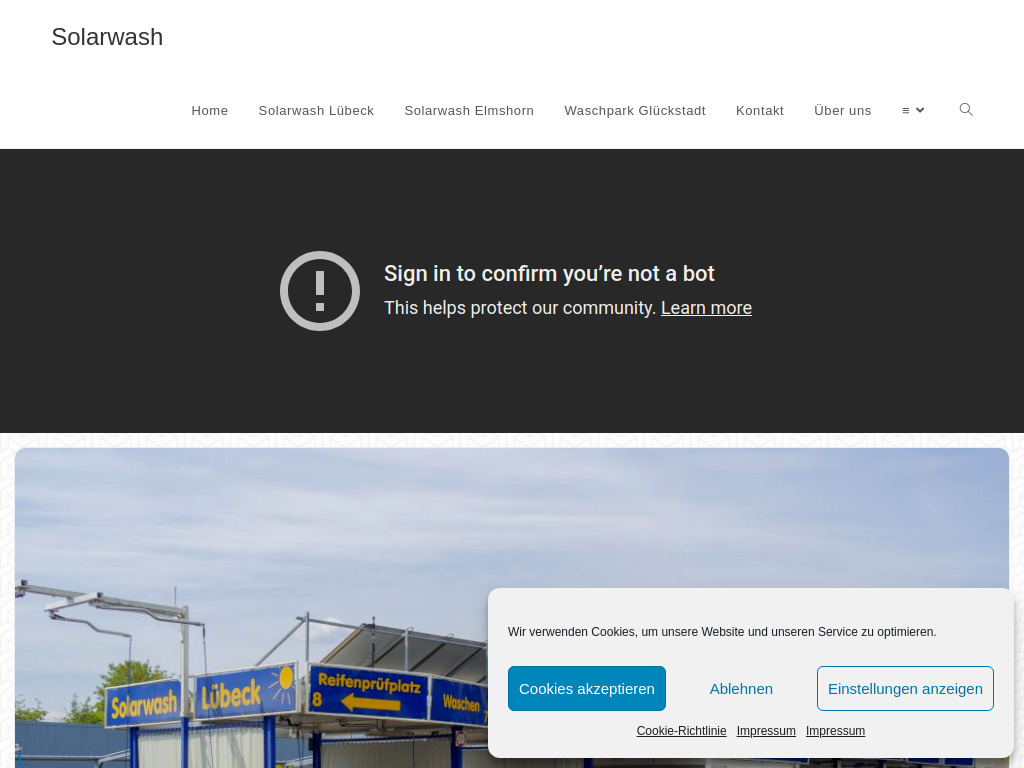 Website von Solarwash Lübeck GmbH & Co. KG in Hamburg