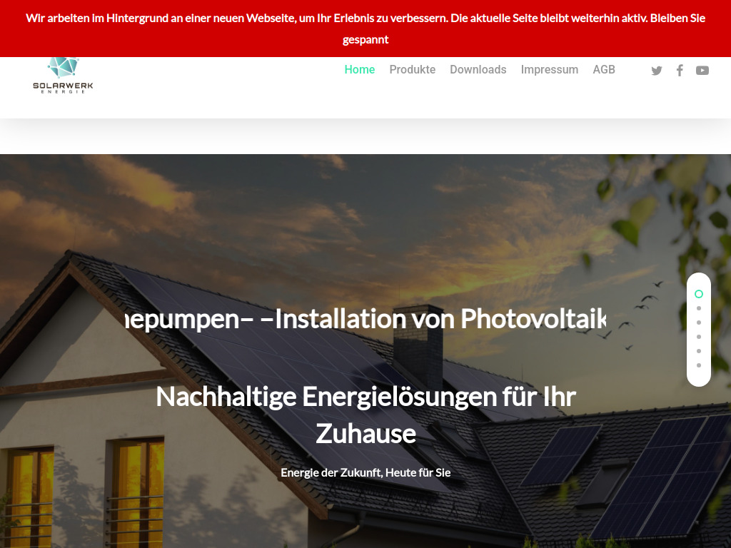 Website von Solarwerk Energie GmbH in Wienacht-Tobel