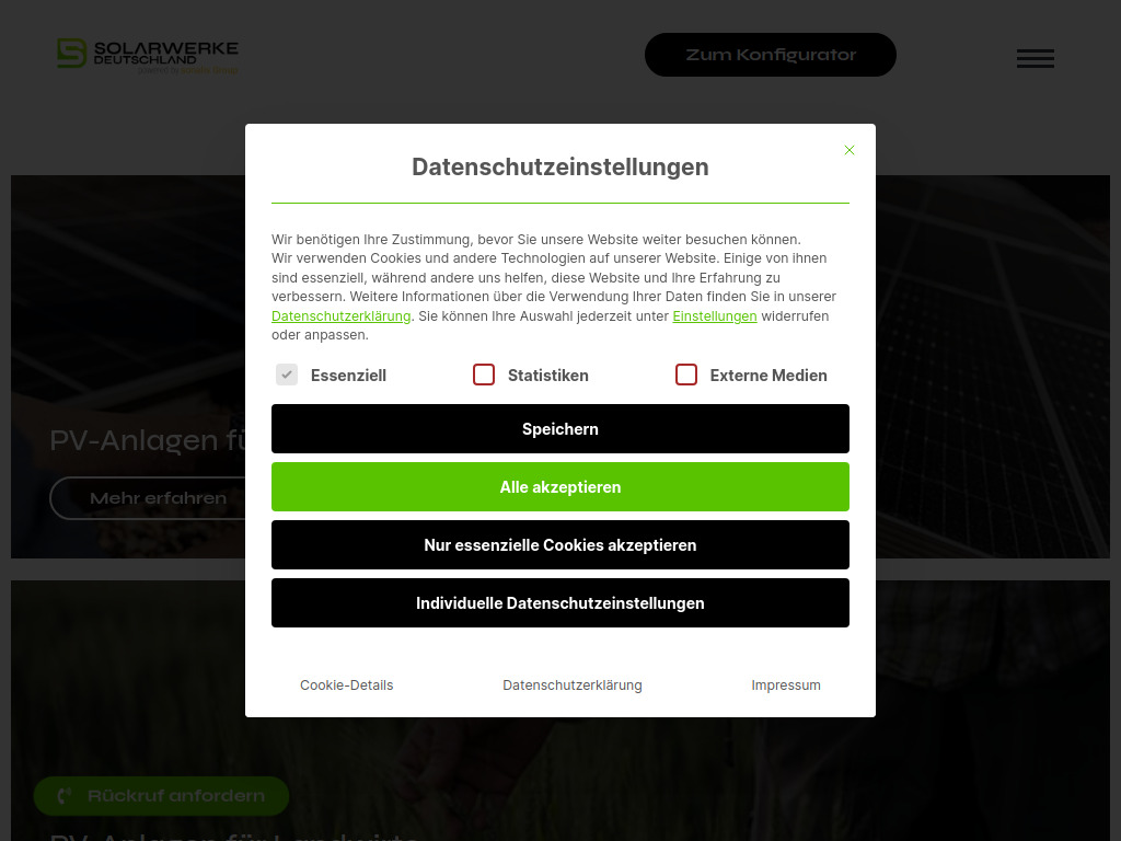 Website von Solarwerke Deutschland GmbH in Maisach OT Gernlinden