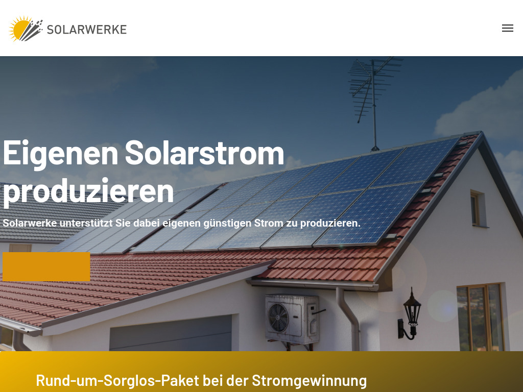 Website von Solarwerke GmbH in Künzell