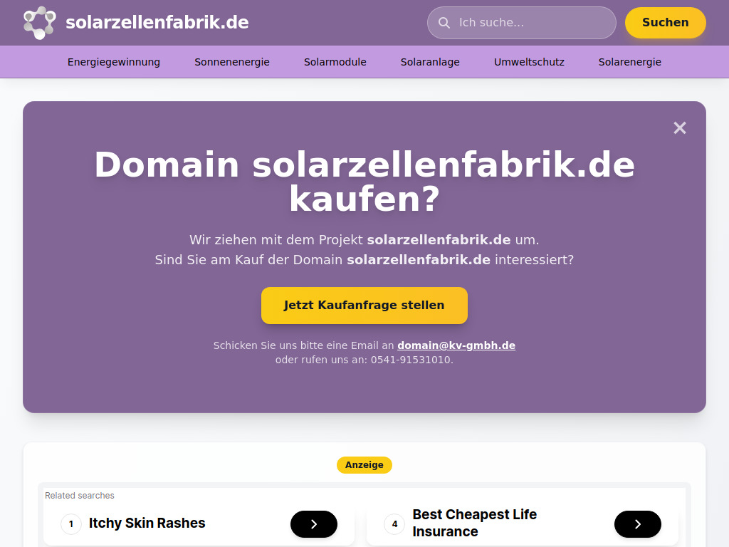 Website von KV GmbH in Osnabrück